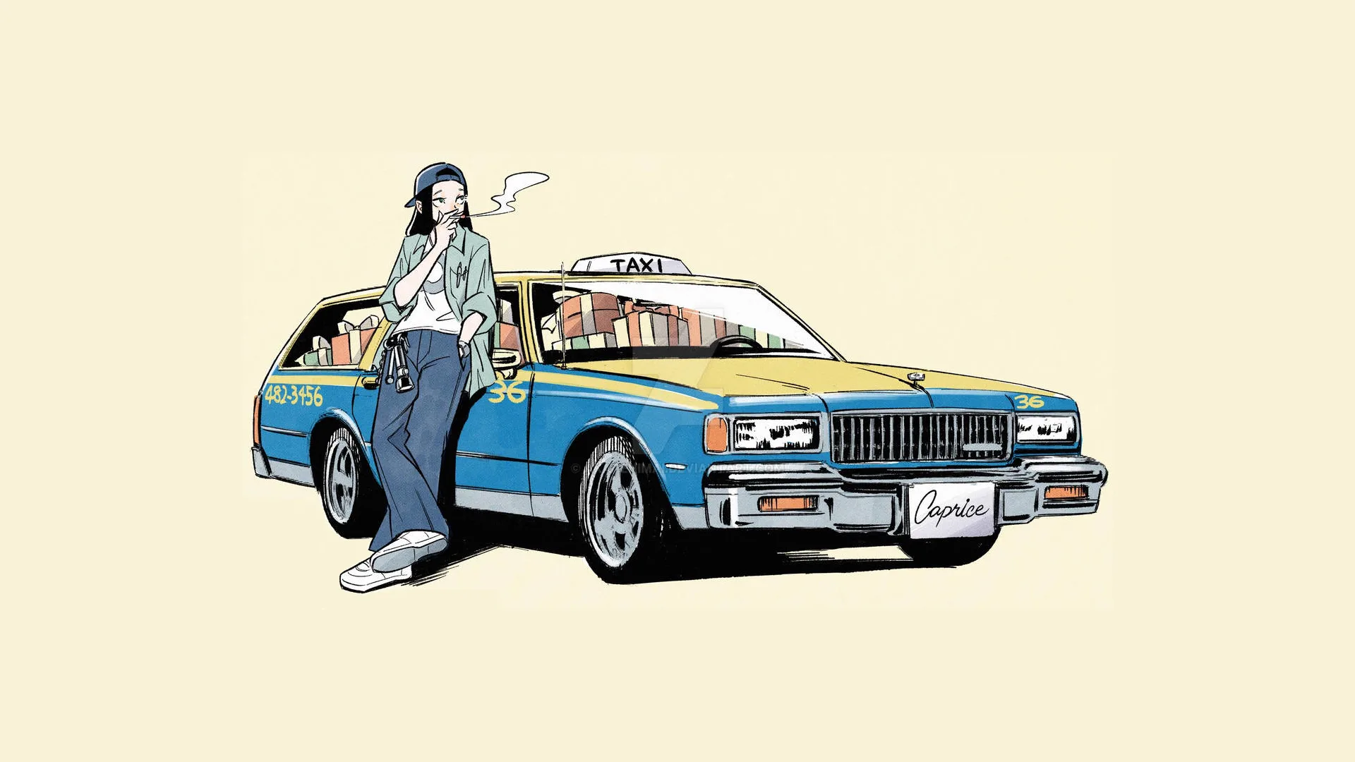 Akaten Imai · Chevrolet · female character · smoke