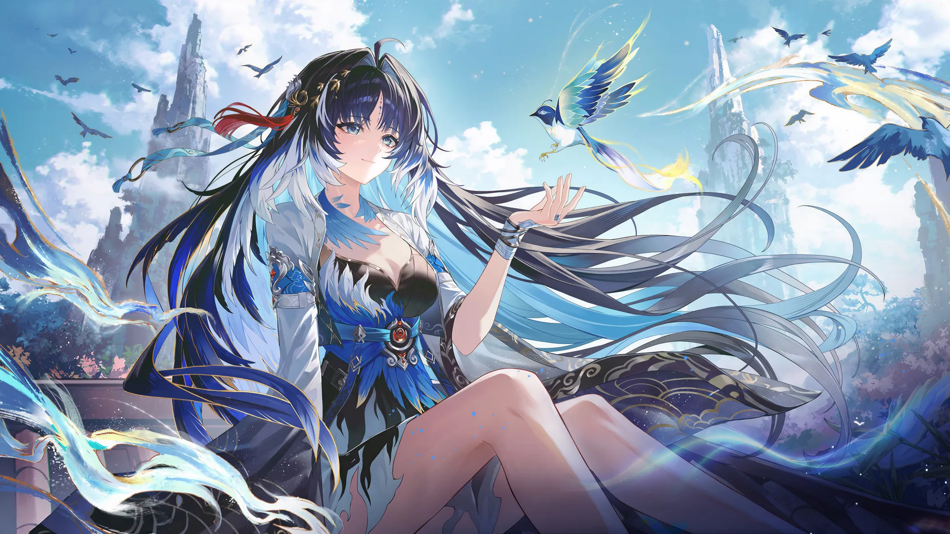 Wuthering Waves · Yangyang (Wuthering Waves) · video game girls · sitting