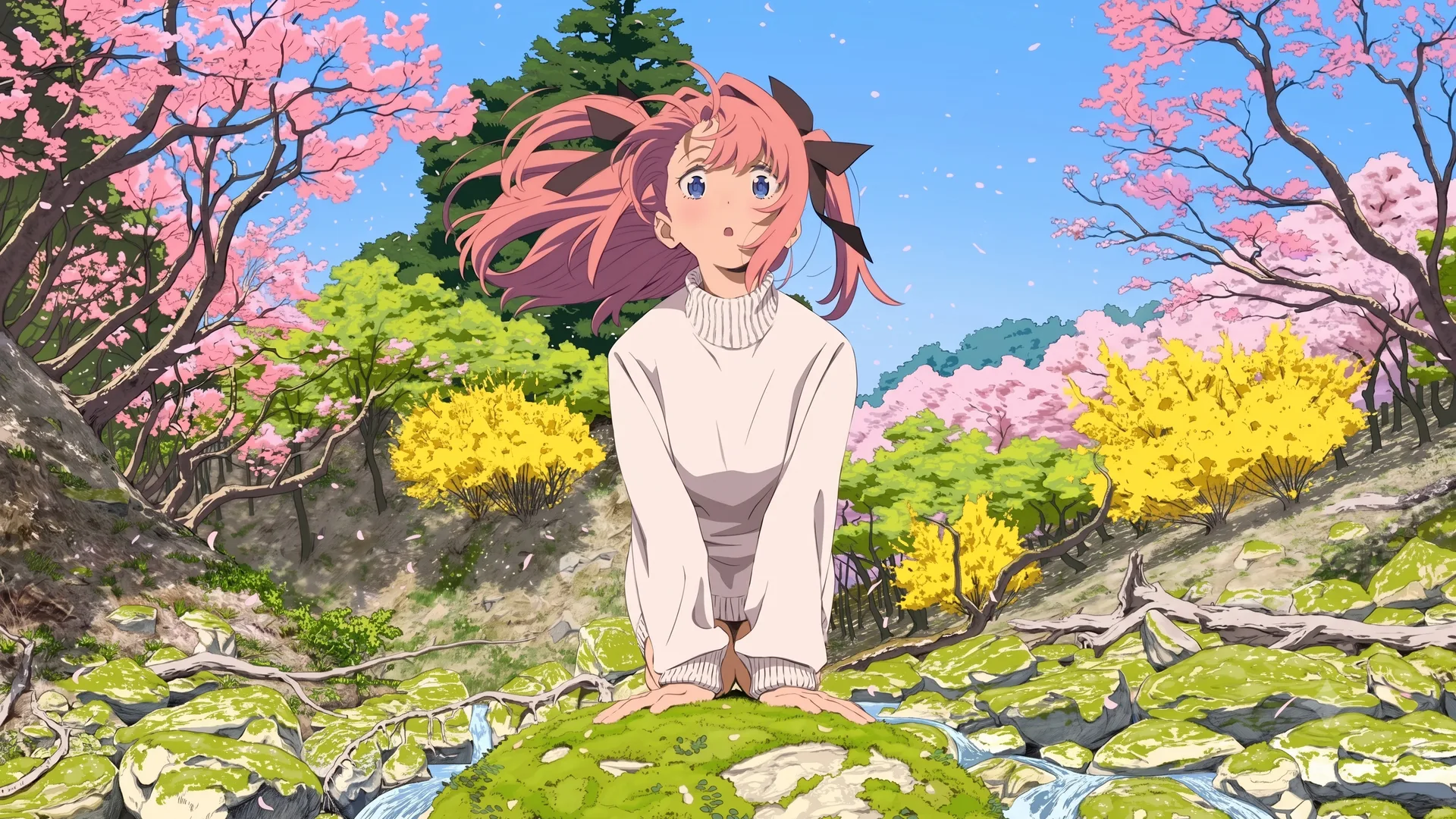 Kamiina Botan, Yoeru Sugata wa Yuri no Hana · spring · creeks · boulder