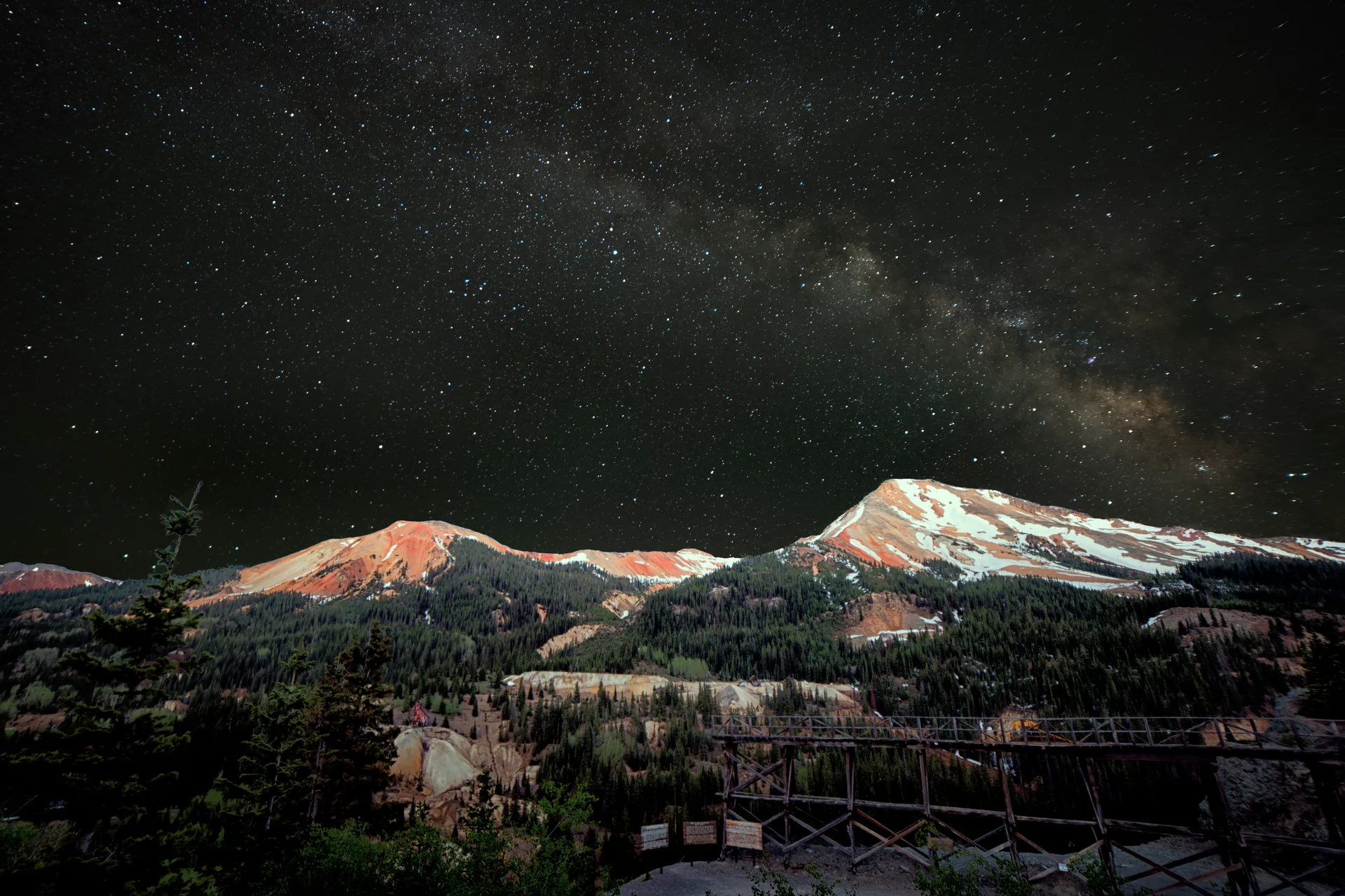 Red Mountain at Night