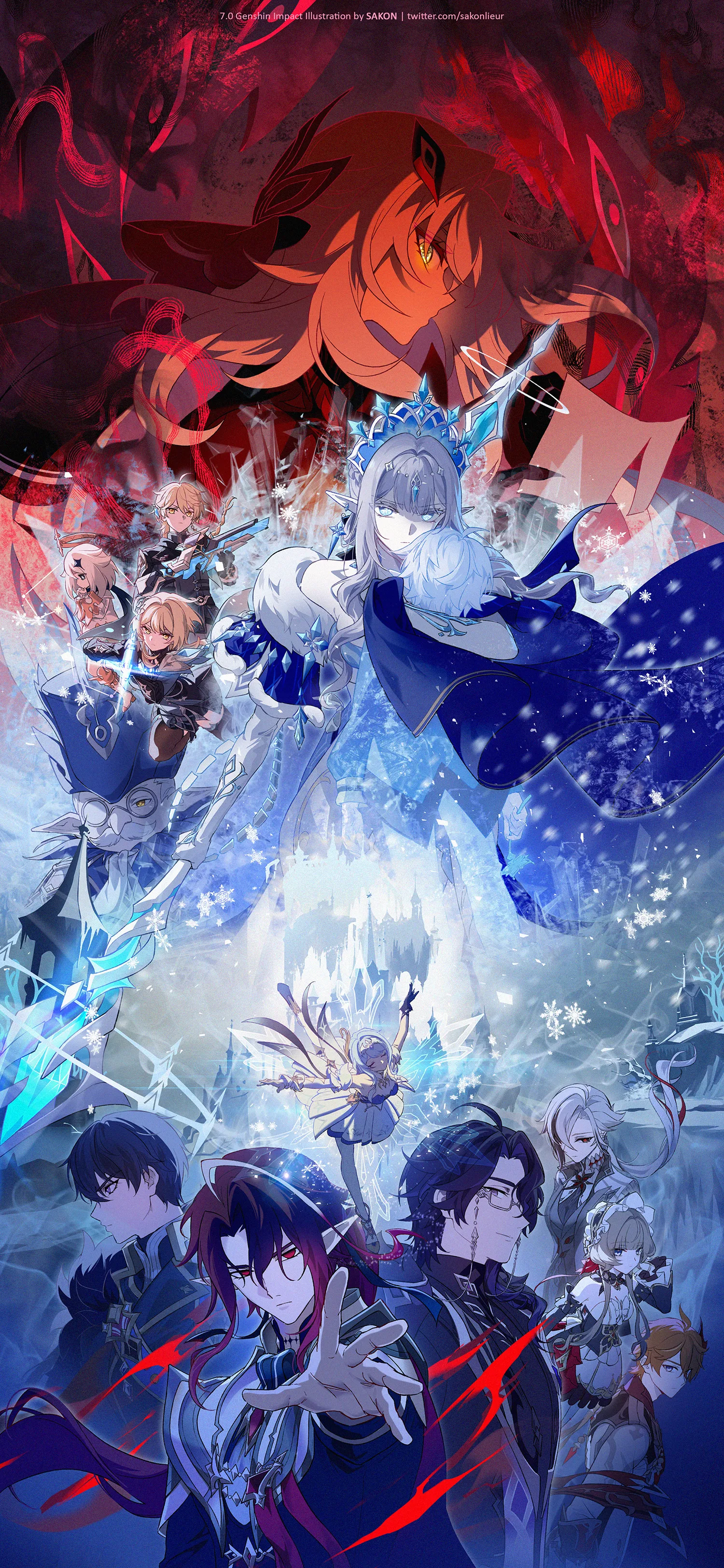 Genshin Impact · Odette (Genshin Impact) · Aether (Genshin Impact) · Anastasya Feodorovna Snezhnaya (Genshin Impact)