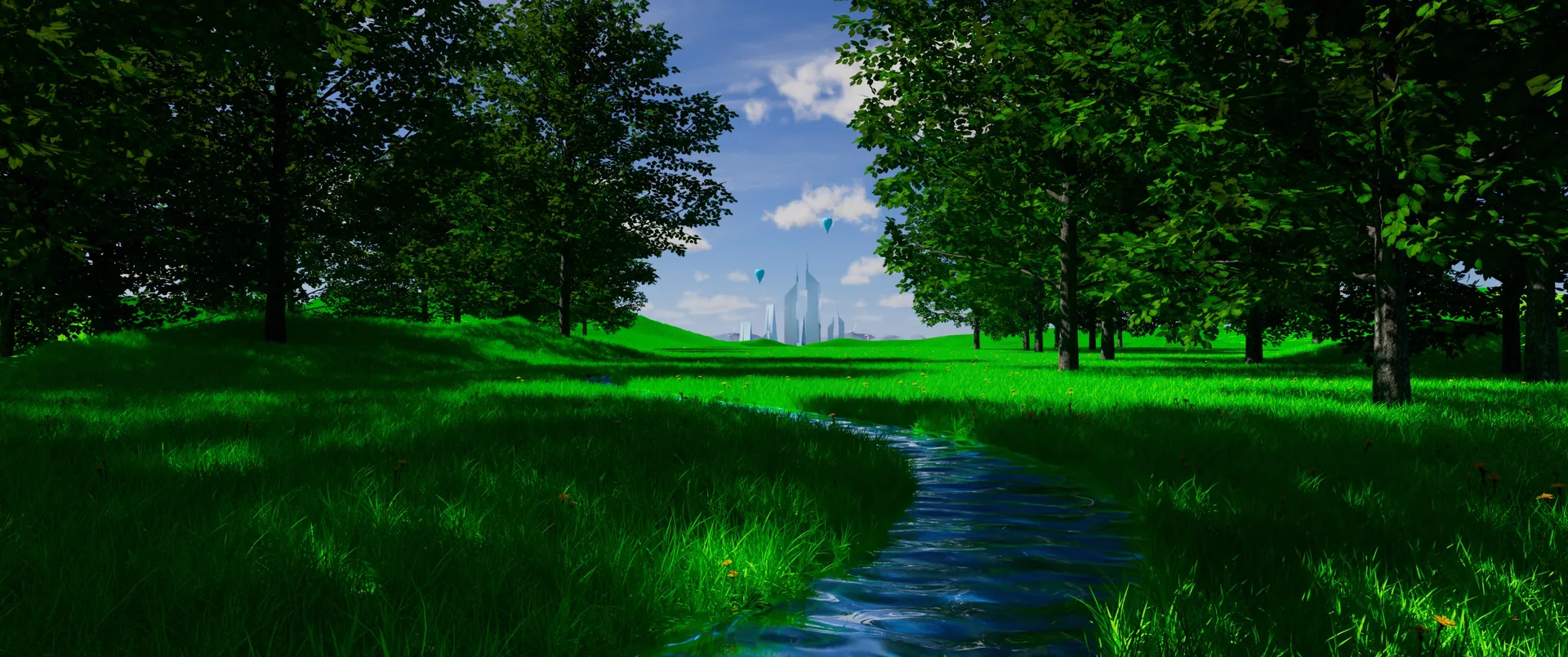 PerfectHue · grass · trees · blue