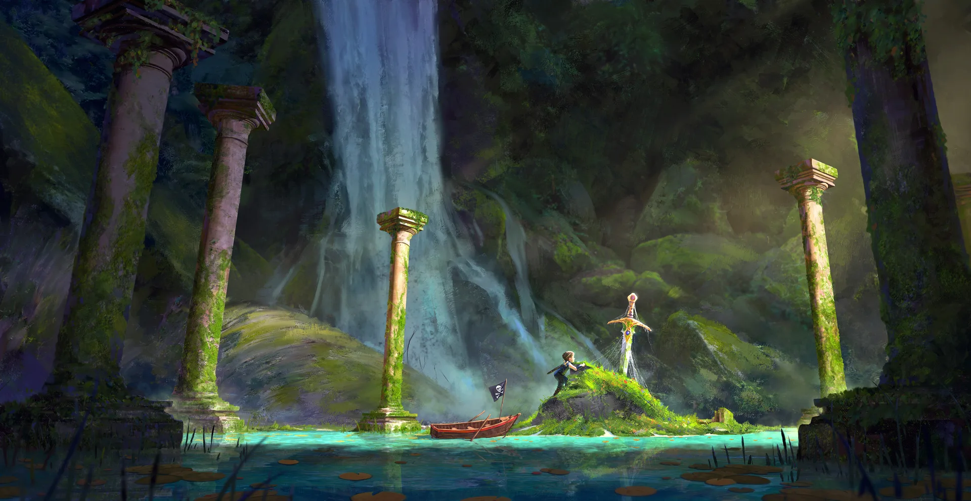 Gavin O'Donnell · ArtStation · ruins · plants
