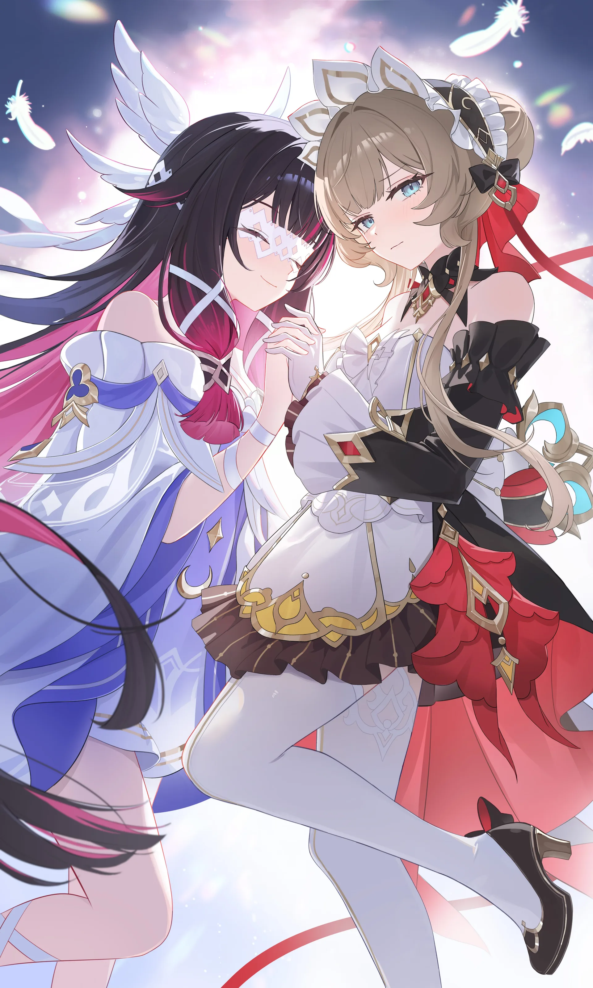 varlyn_art · Genshin Impact · Sandrone (Genshin Impact) · Columbina (Genshin Impact)