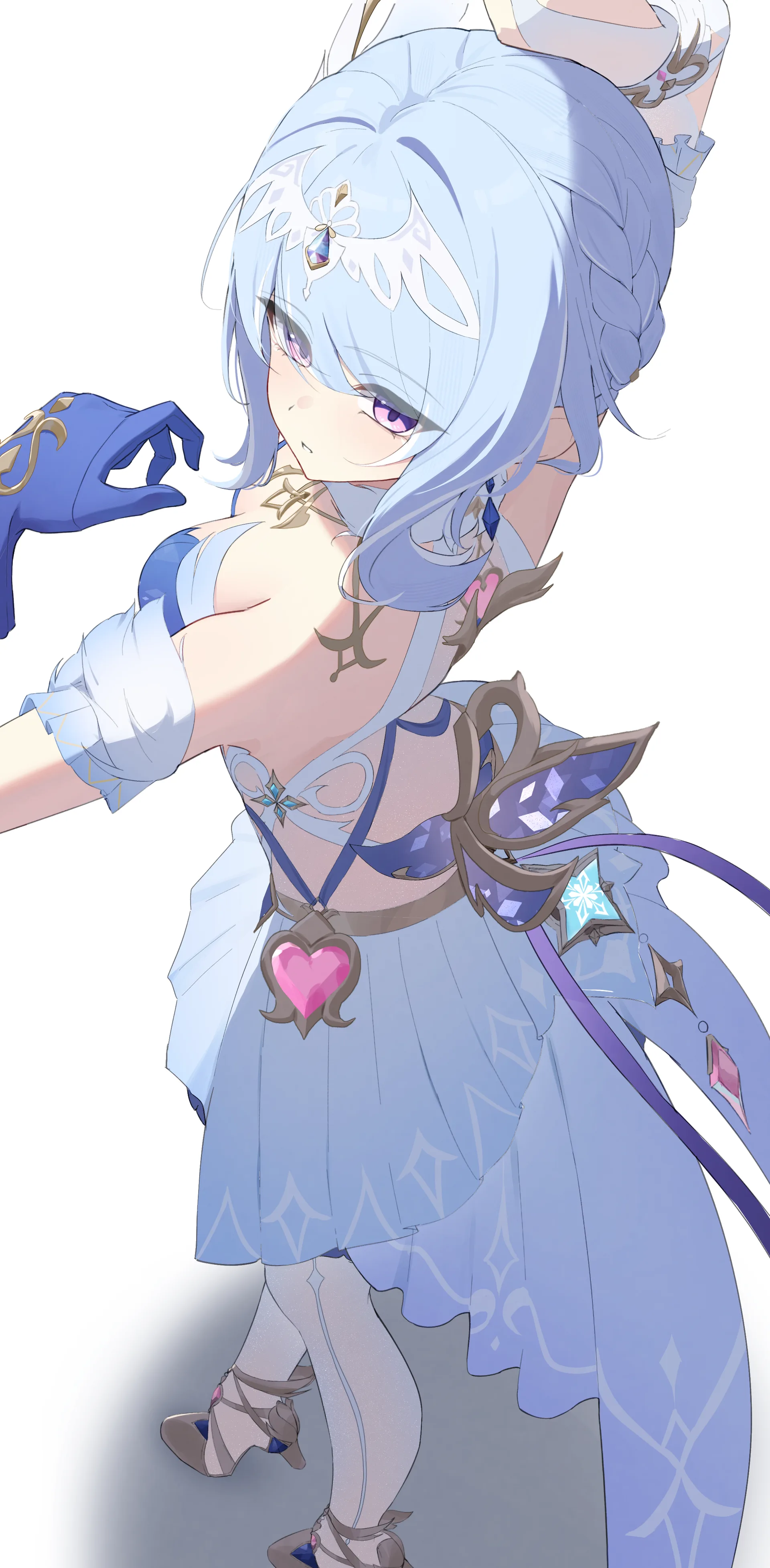 Odette (Genshin Impact) · Genshin Impact · high heels · simple background