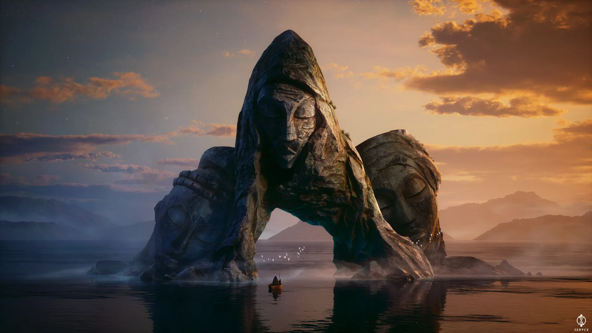 Jeryce Dianingana · boat · sea · face