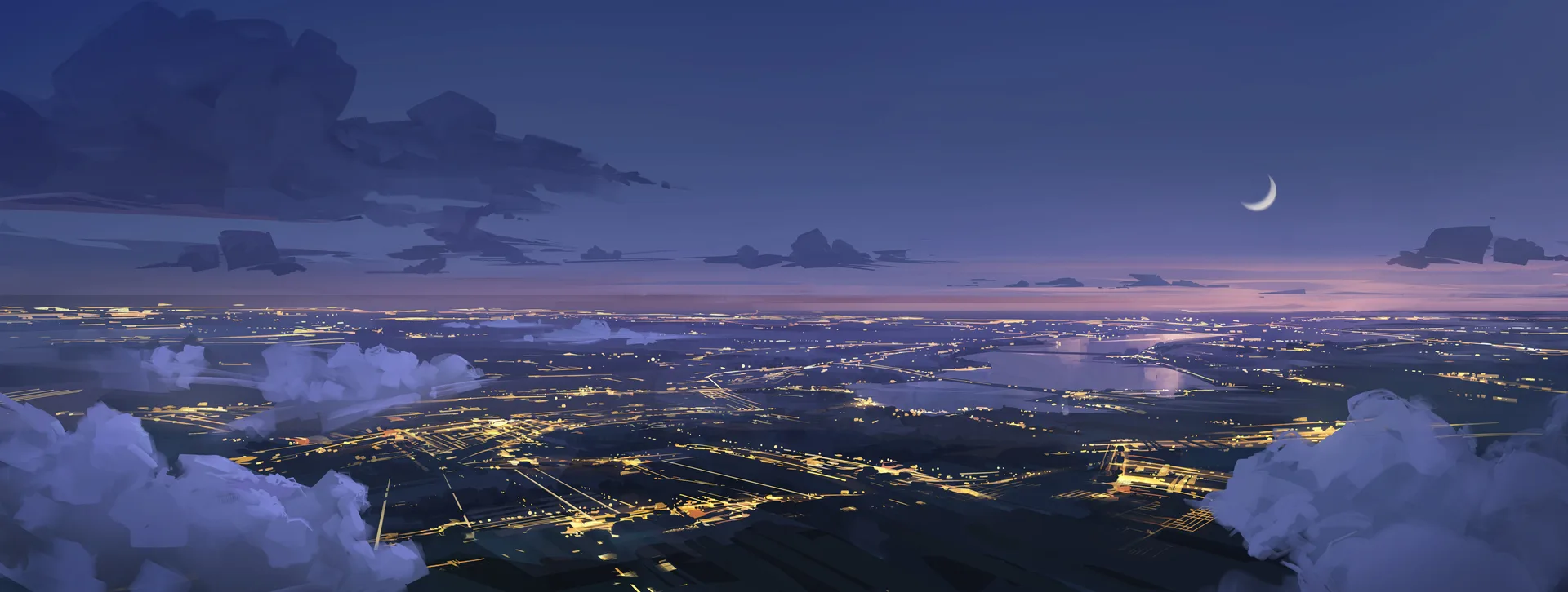 ArtStation · nightscape · night · lunar