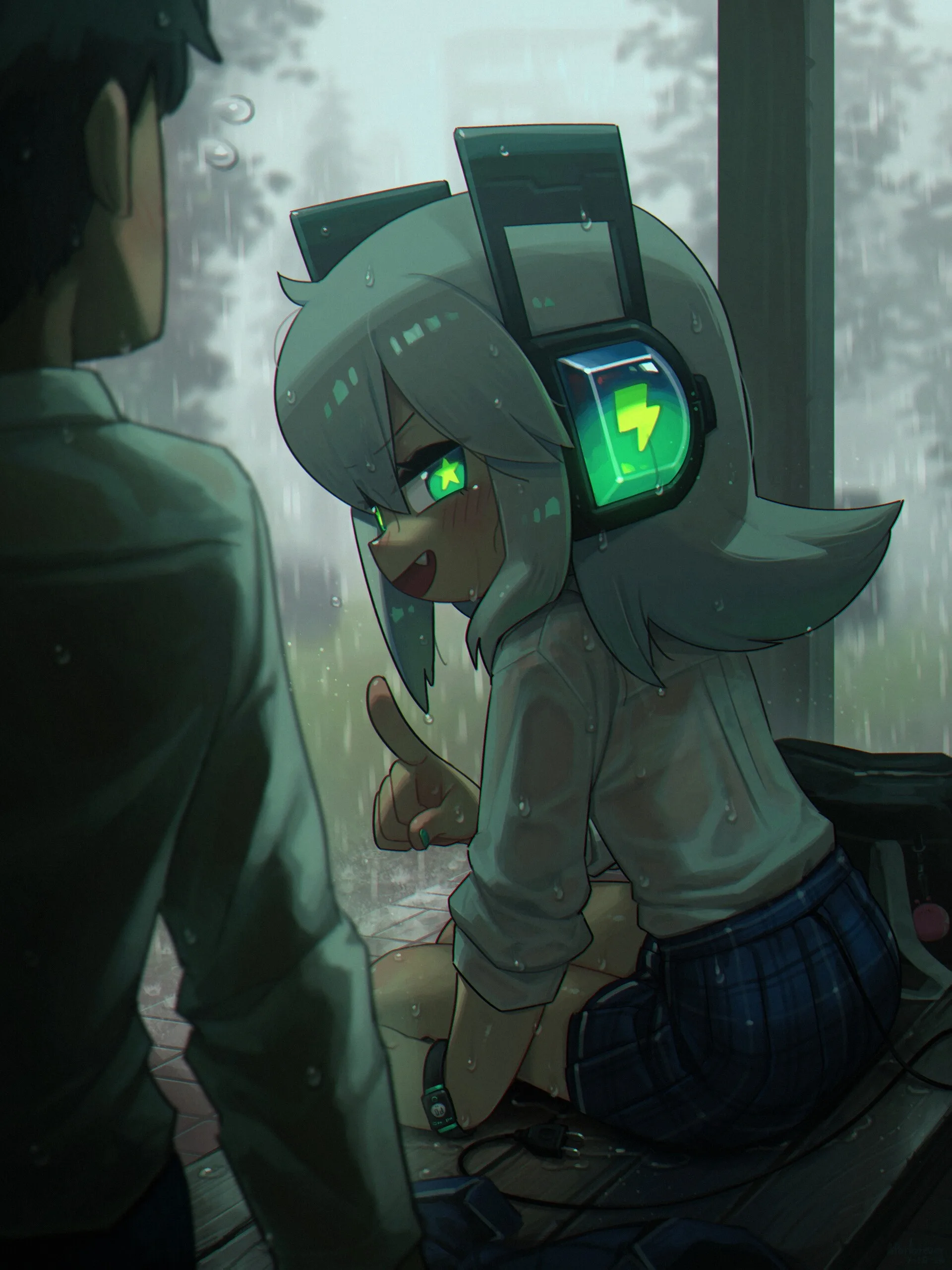 Porforever · original characters · women · white hair