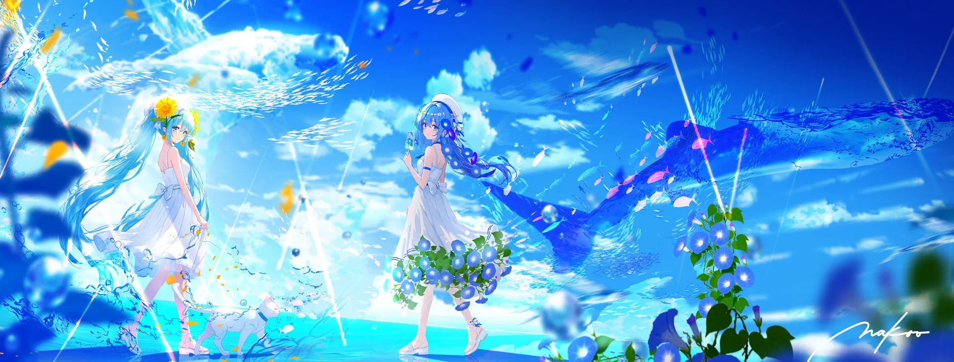 Vocaloid · Hatsune Miku · Hoshimachi Suisei · dress