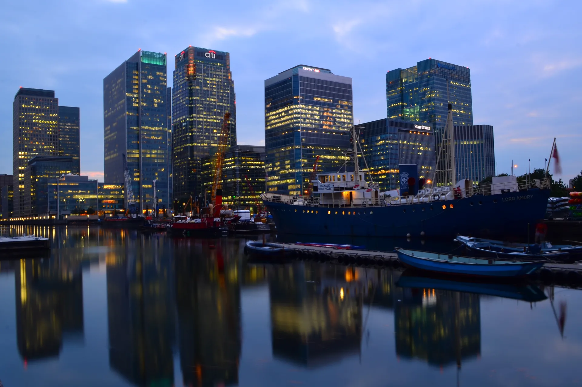 South Quay. Canary wharf