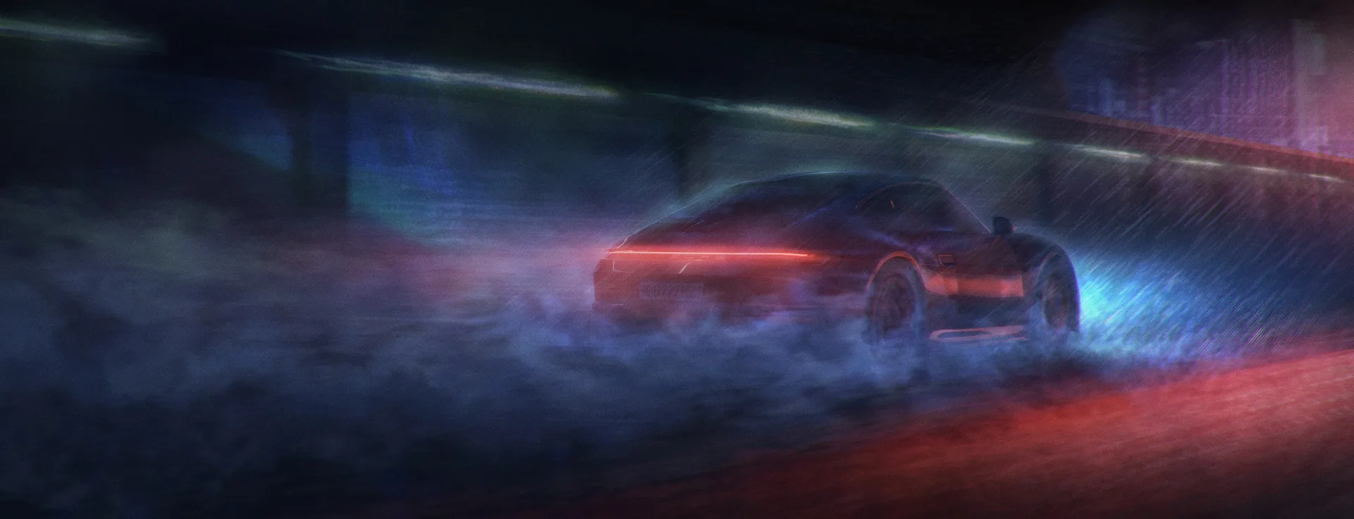 ArtStation · concept art · rain · low light