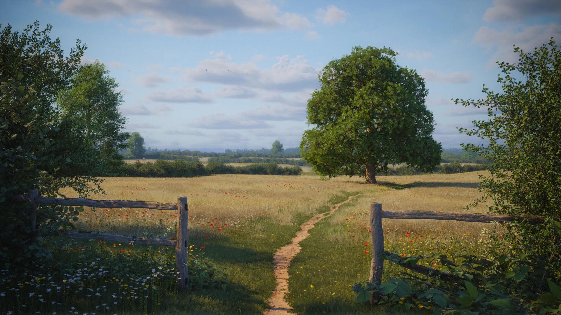 ArtStation · landscape · flowers · wide screen