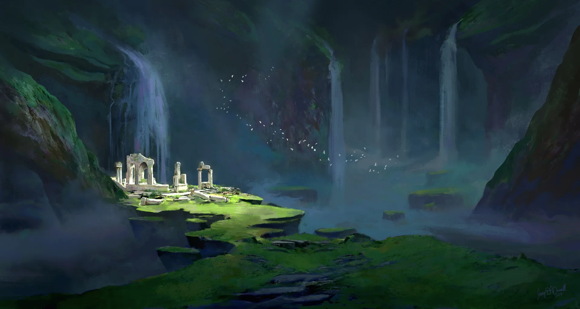 Gavin O'Donnell · ArtStation · plants · birds