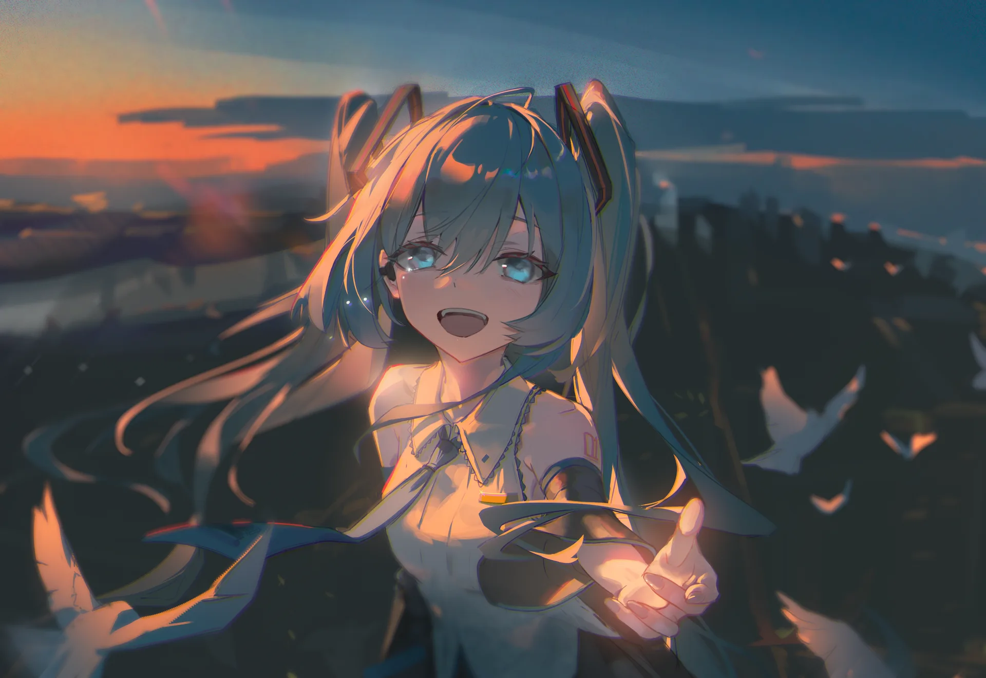 Vocaloid · Hatsune Miku · anime girls · open mouth