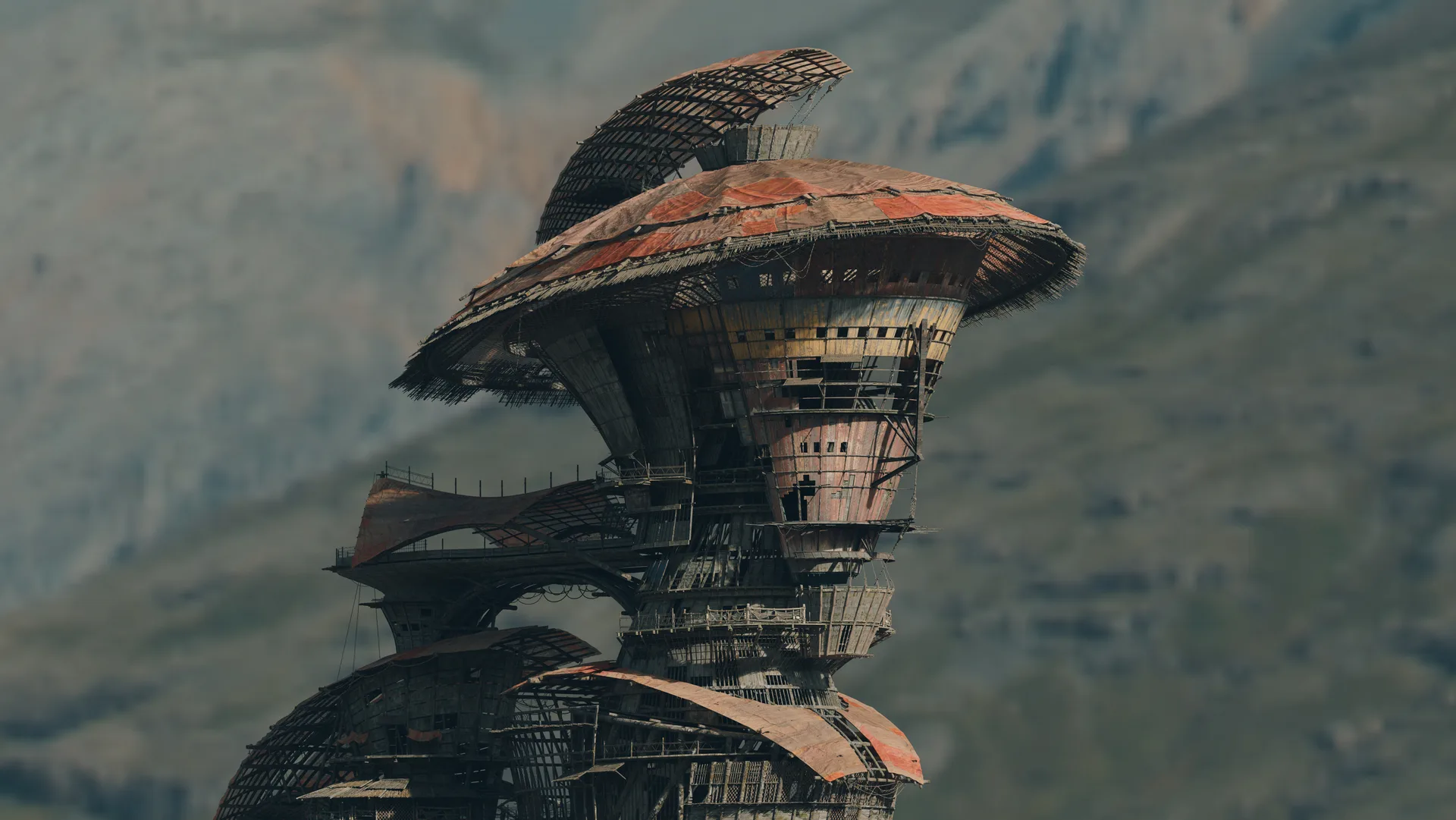 Steven Cormann · concept art · tower · metal