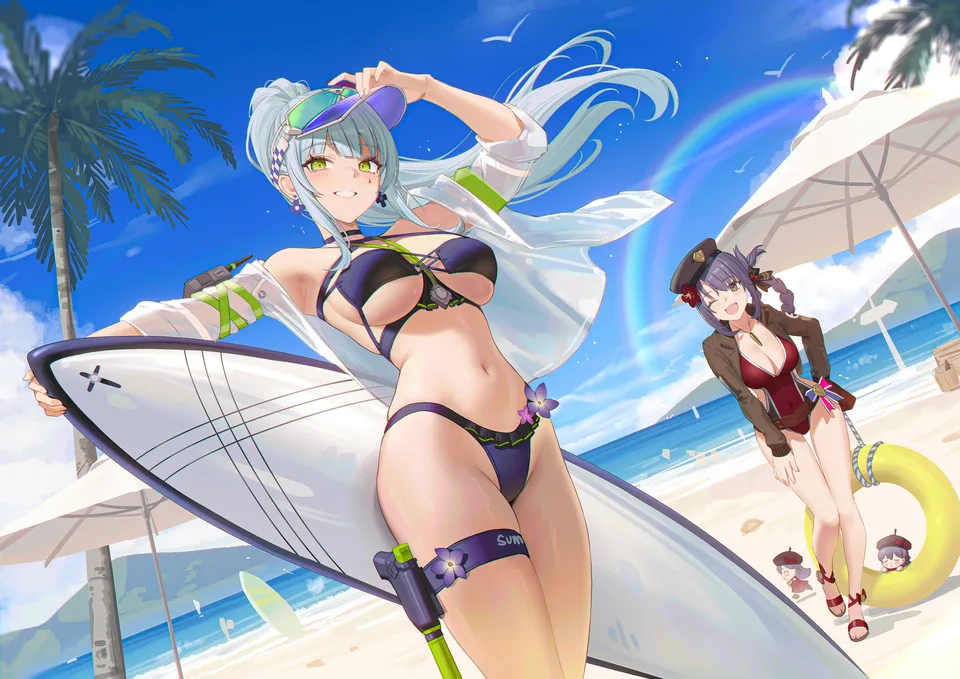 Klukai (Girls Frontline 2) · HK416 (Girls Frontline) · sky · Girls Frontline 2