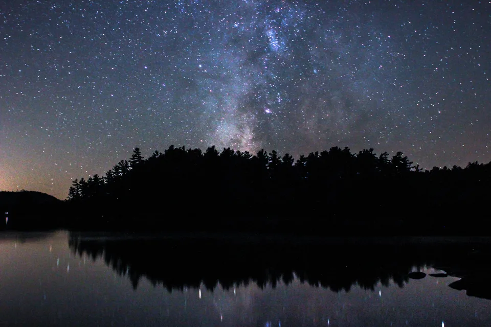 The stillness of the night sky