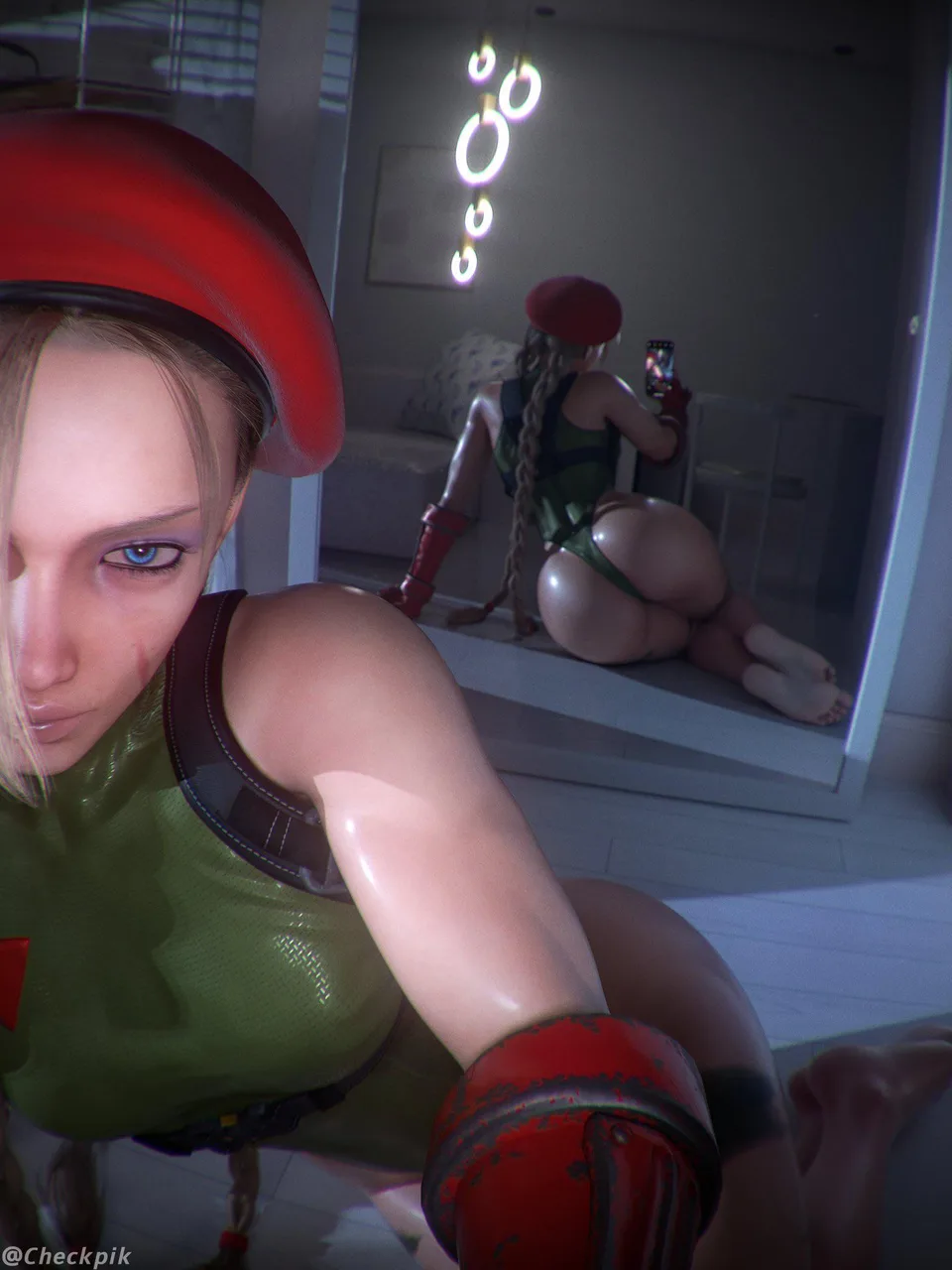 Cammy White · low light · butt floss · shiny butt