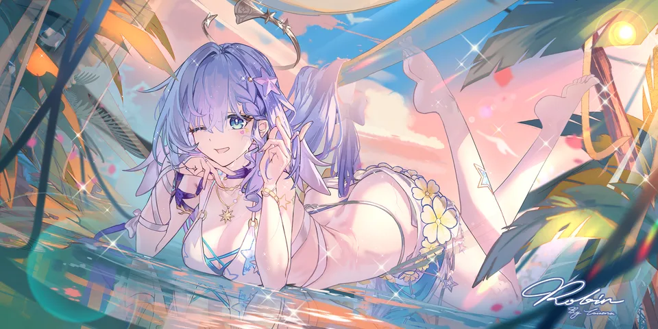 Robin (Honkai: Star Rail) · Honkai: Star Rail · smiling · Caisena