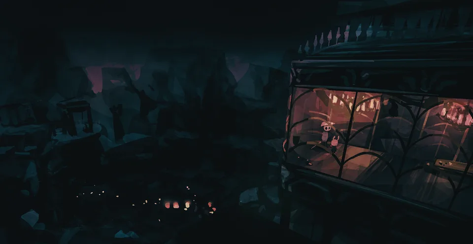 Hollow Knight · video game art · landscape · catadioptric