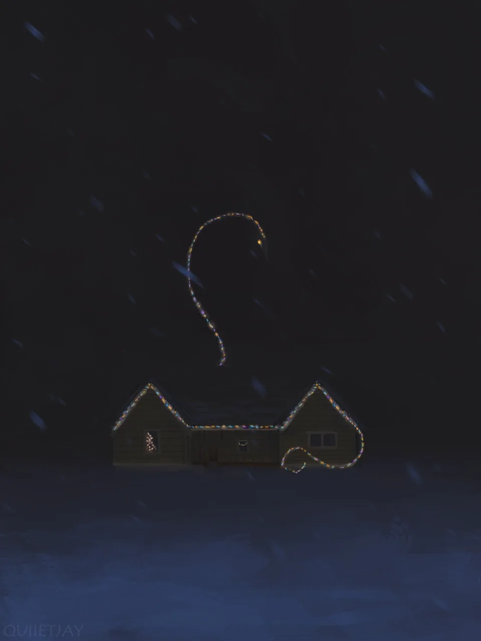 Zooliminology · liminal space · creature · Christmas lights
