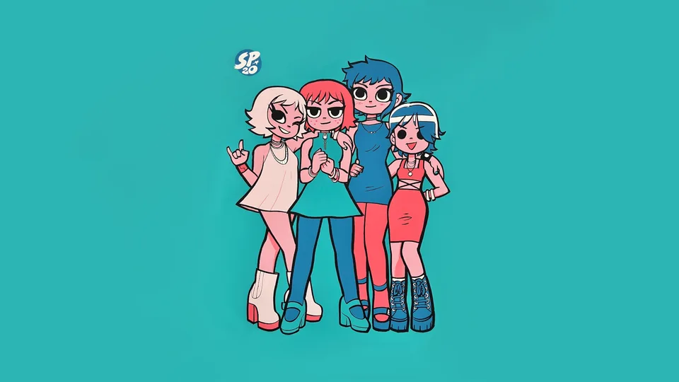 Scott Pilgrim · Ramona Flowers · Kim Pine · Knives Chau
