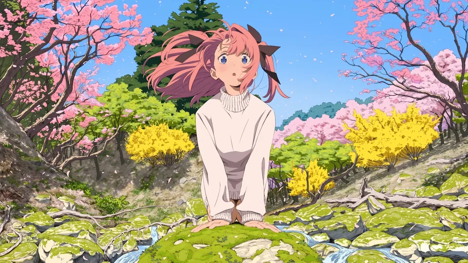 Kamiina Botan, Yoeru Sugata wa Yuri no Hana · spring · creeks · boulder