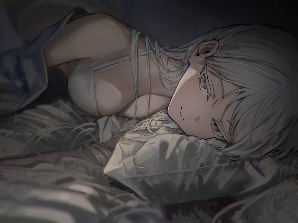 Goryou Nagusa · Blue Archive · in bed · Hidulume