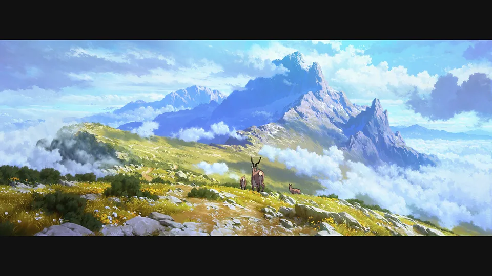ArtStation · landscape · nature · deer