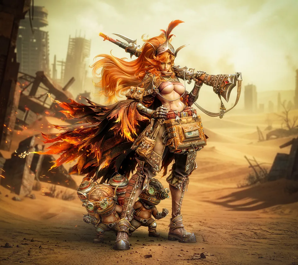 Run run · digital art · CGI · fantasy girl