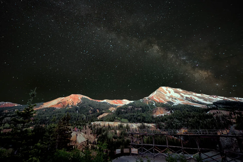 Red Mountain at Night
