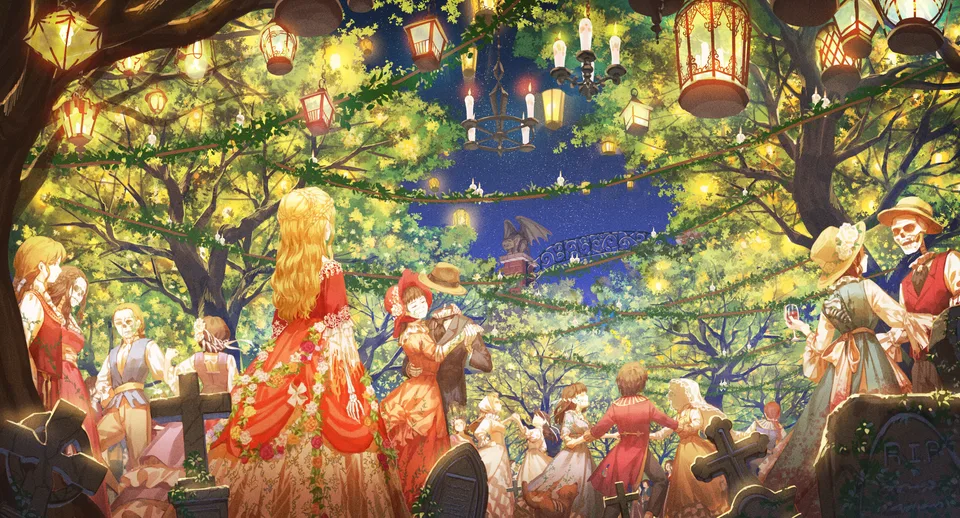 Ema3 · anime girls · plants · trees