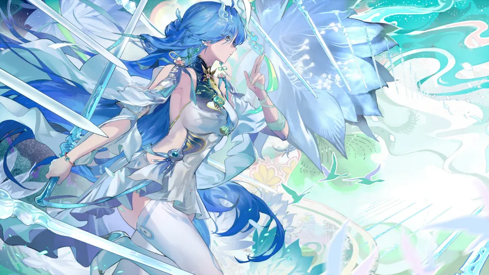 Wuthering Waves · Qingxiao (Wuthering Waves) · video game girls · blue