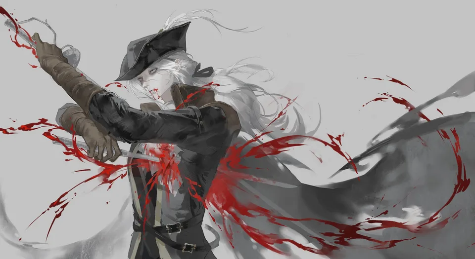 Lady Maria · Bloodborne · blood · sword