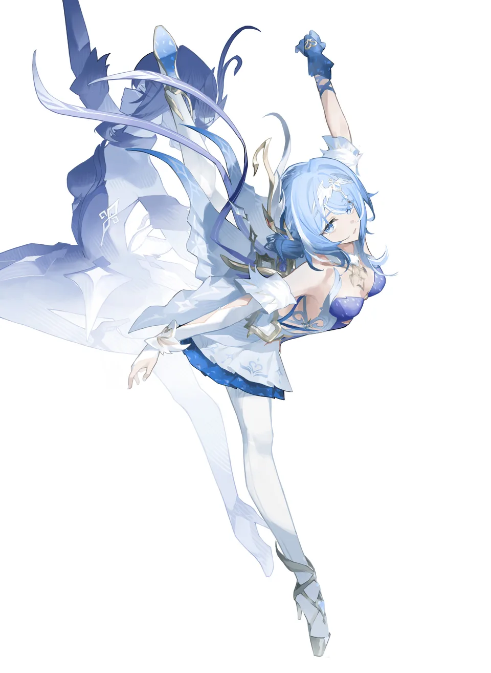 Odette (Genshin Impact) · Genshin Impact · dancing · simple background