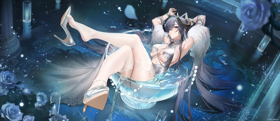 Azur Lane · shoe dangle · August Von Parseval (Azur Lane) · video game girls