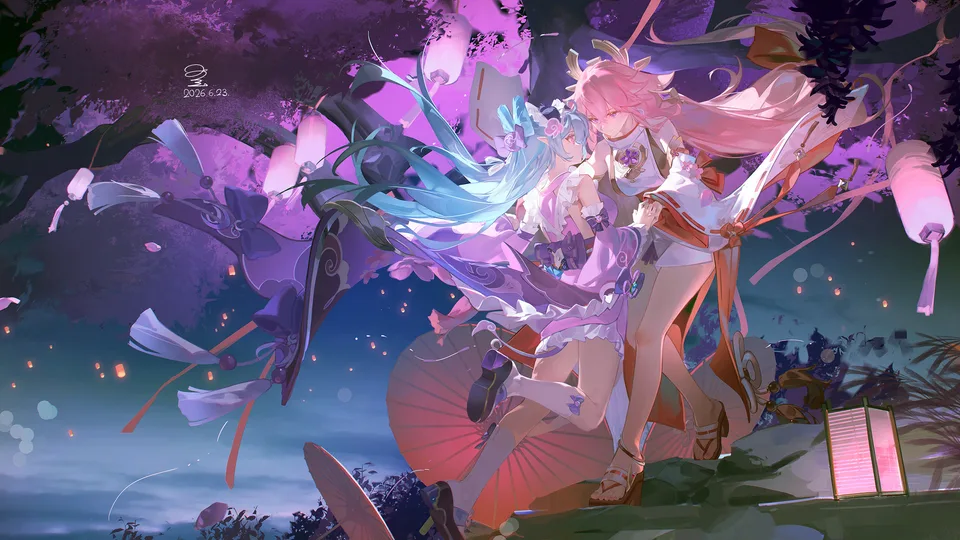 Yae Miko (Genshin Impact) · Yumemizuki Mizuki (Genshin Impact) · Genshin Impact · dated