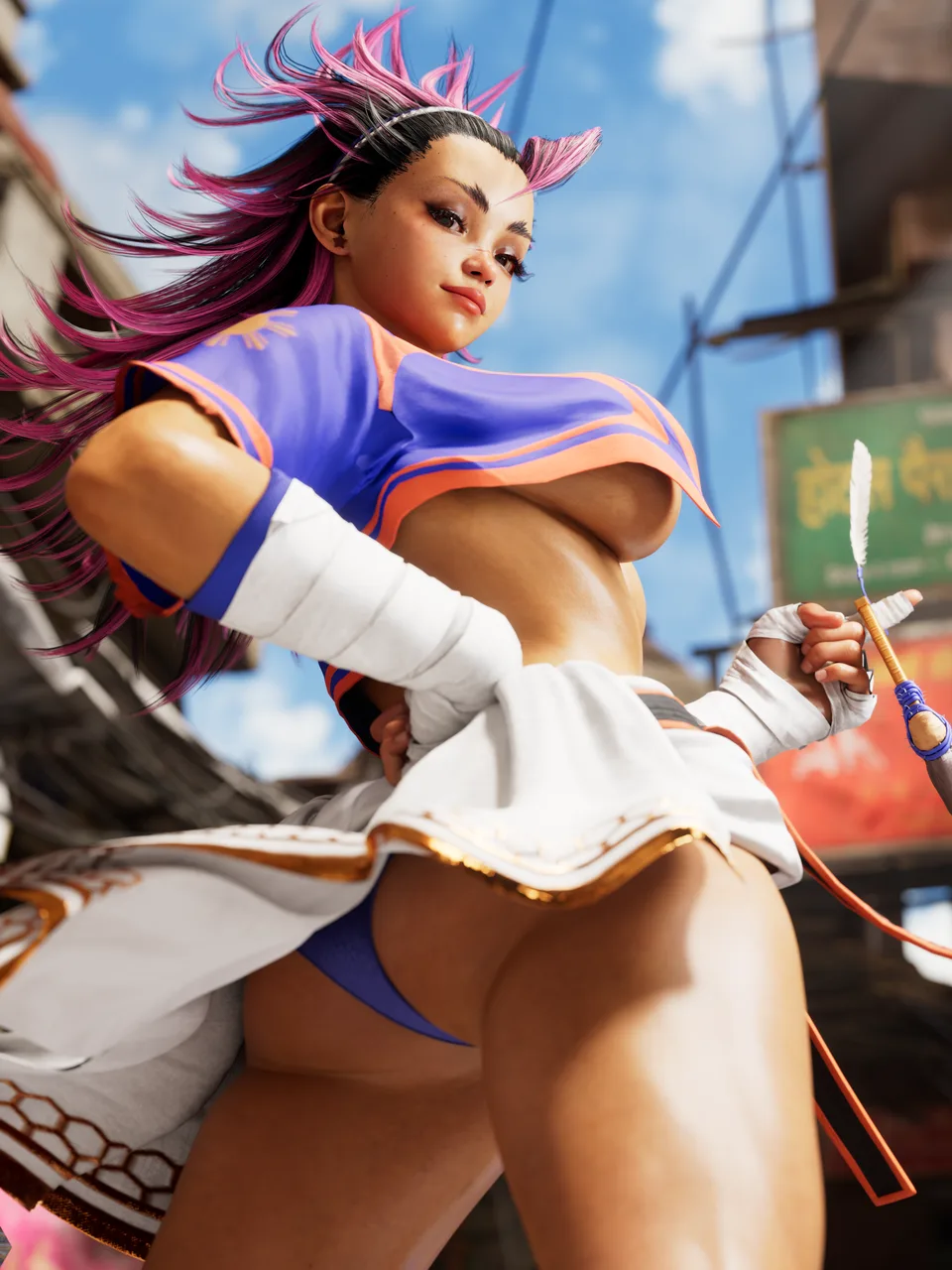 Yasmine (Street Fighter) · Street Fighter VI · video games · low-angle