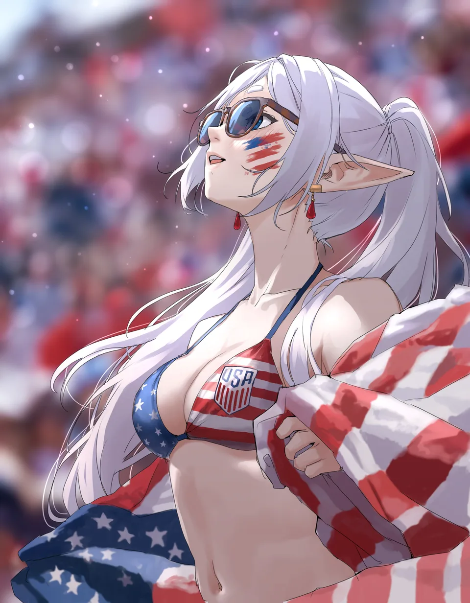 anime girls · Frieren · sunglasses · USA