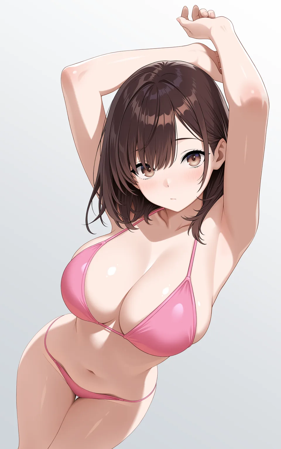 anime girls · portrait display · hair between eyes · armpits