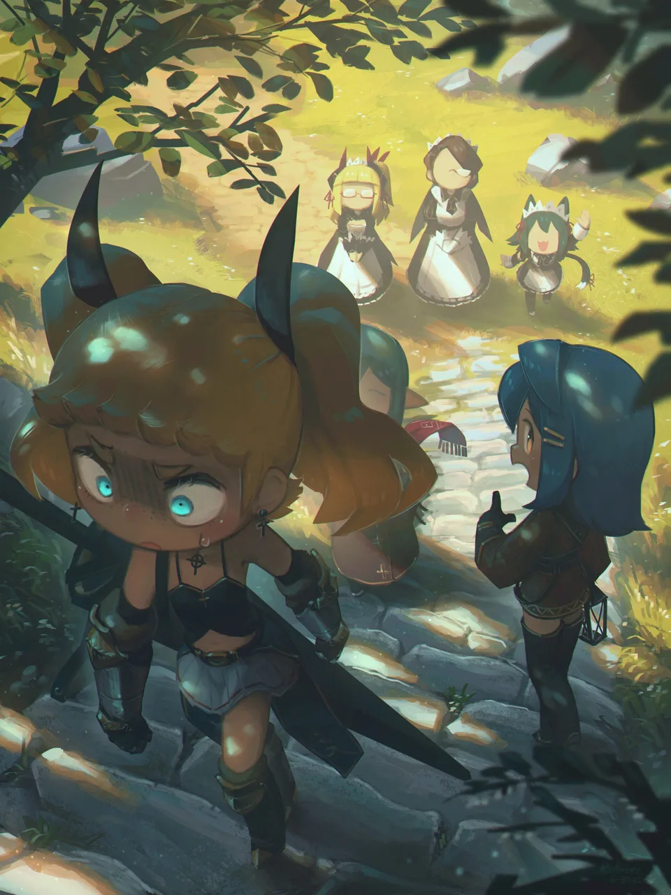 Porforever · original characters · fantasy art · women