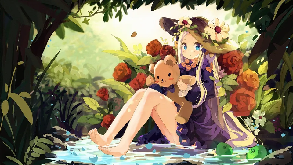 Abigail Williams (Fate/Grand Order) · blonde · water · barefoot