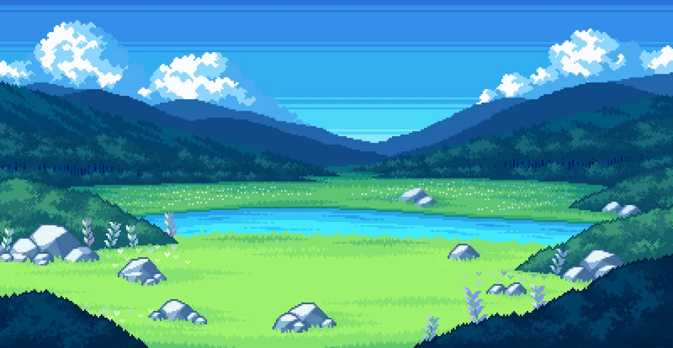 Onor28 · pixels · pixel art · landscape