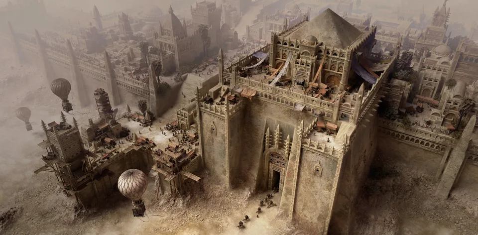 Max Bedulenko · Arabian clothes · desert · castle