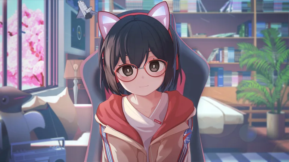 Dsfr · anime girls · plants · trees