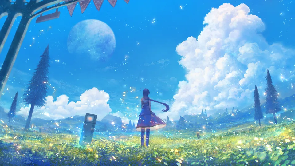 Bou Nin · anime girls · Pixiv · standing