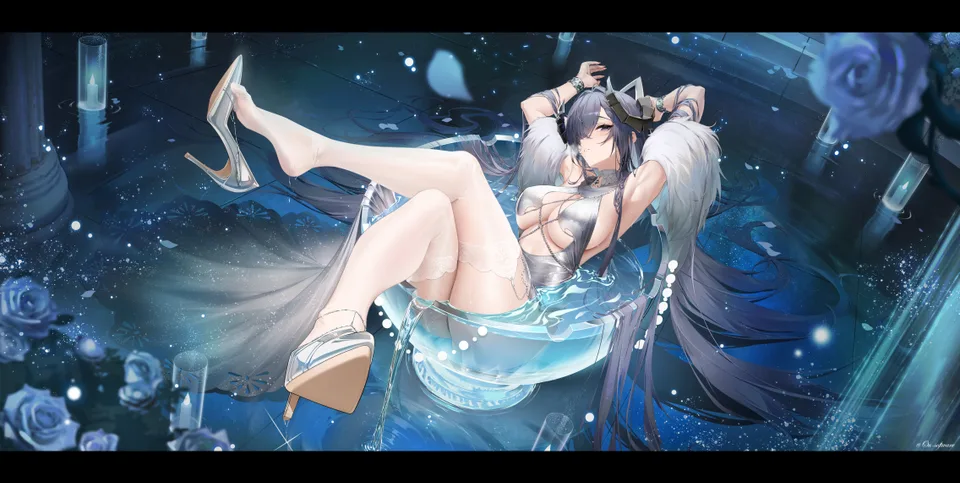 Azur Lane · shoe dangle · August Von Parseval (Azur Lane) · video game girls