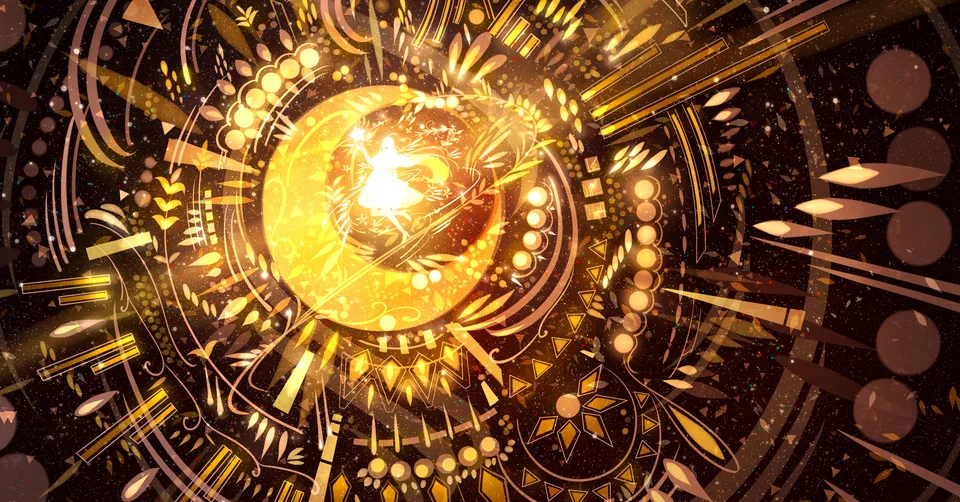 anime girls · gold · Bou Nin · ultrawide