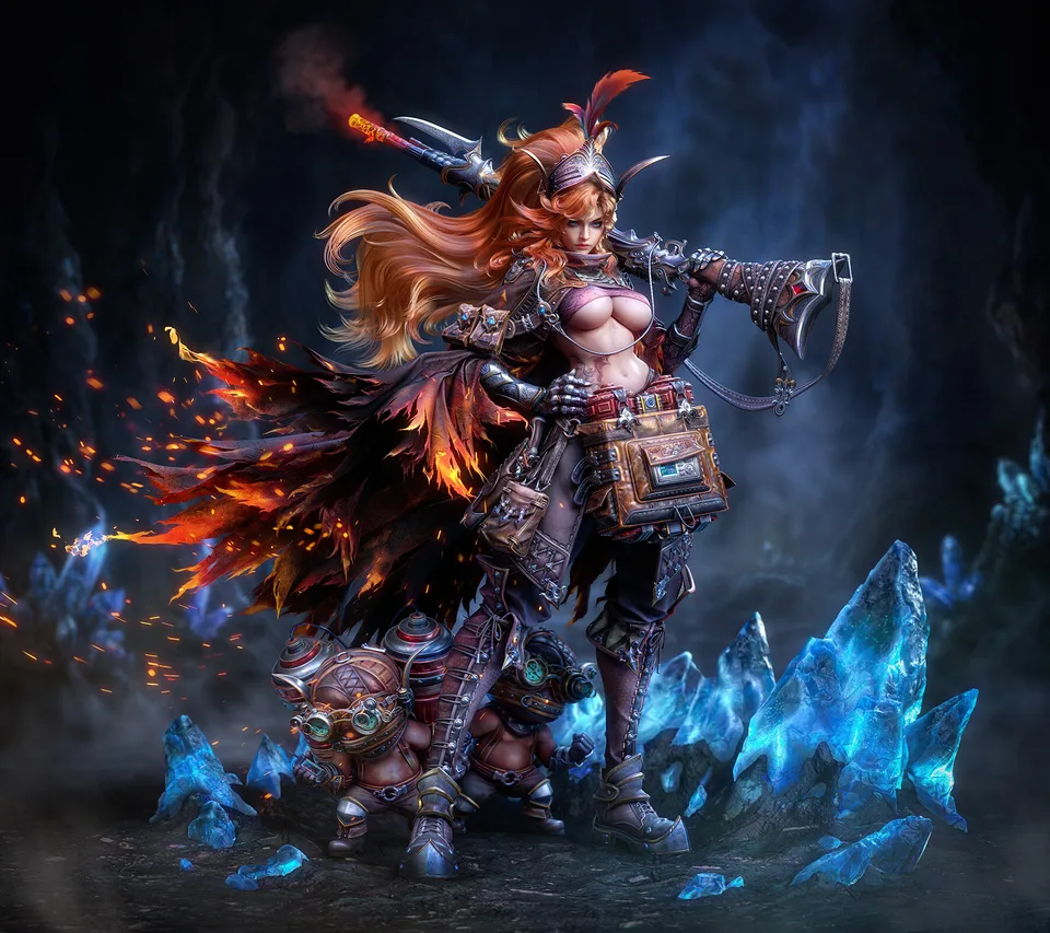 Run run · digital art · CGI · fantasy girl