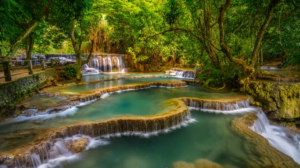 Ralf Kaiser · Kuang Si falls · Laos · trees